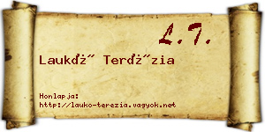 Laukó Terézia névjegykártya
