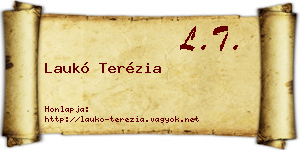 Laukó Terézia névjegykártya